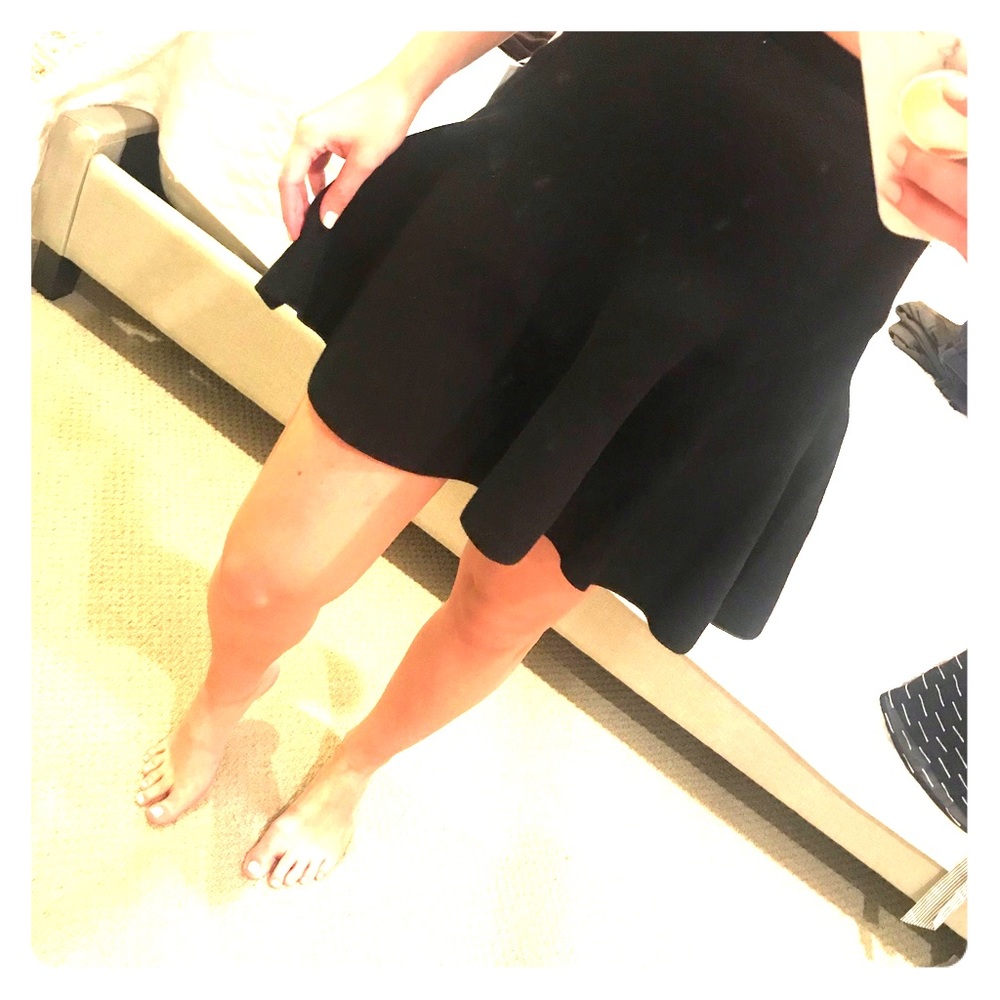 1.State black flared skirt